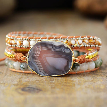 Clear Water Agate Wrap Bracelet-Your Soul Place
